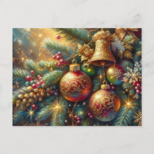 Branch with Christmas Decoration Postcard