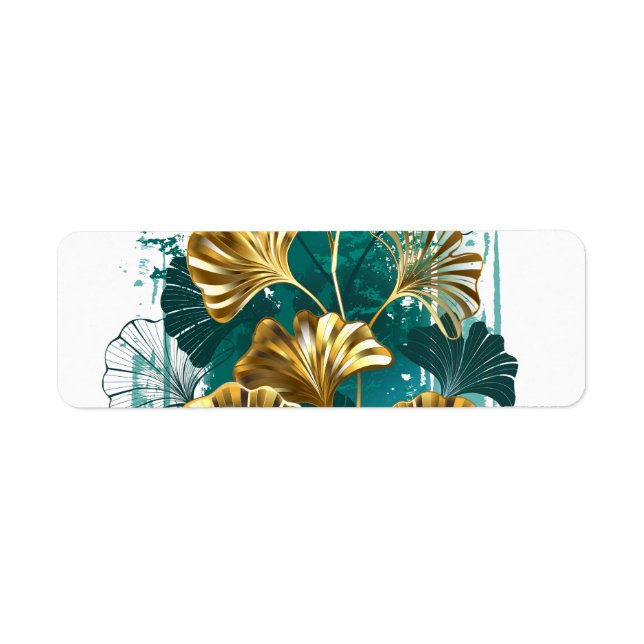 Branch with Golden Leaves Ginko Biloba (Front)