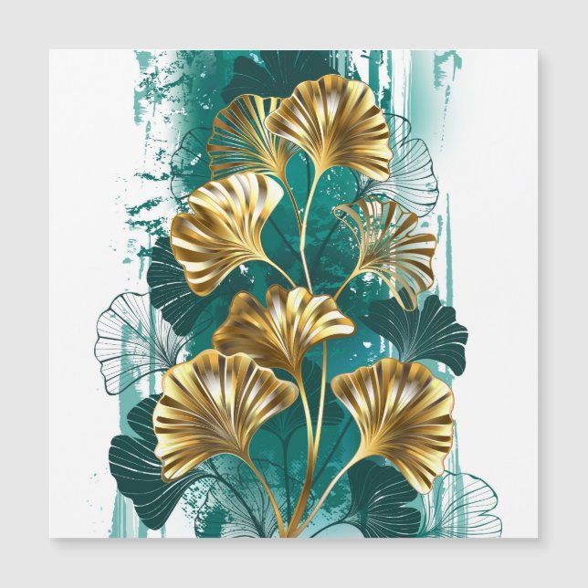 Branch with Golden Leaves Ginko Biloba (Front)