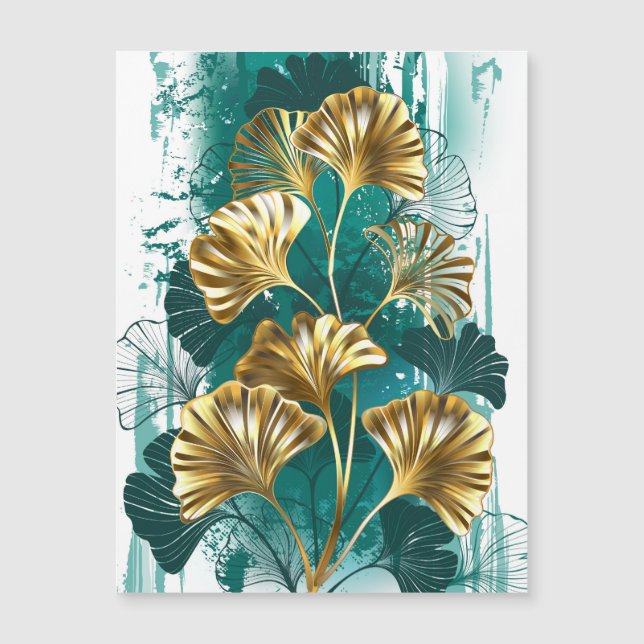 Branch with Golden Leaves Ginko Biloba (Front)