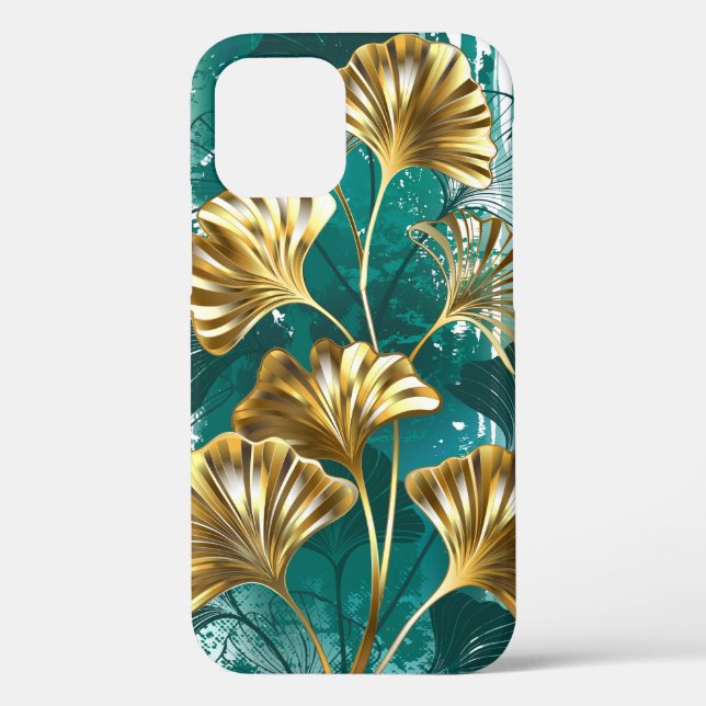 Branch with Golden Leaves Ginko Biloba Case-Mate iPhone Case (Back)