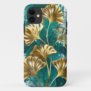 Branch with Golden Leaves Ginko Biloba iPhone 11 Case