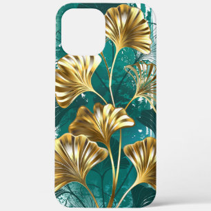 Branch with Golden Leaves Ginko Biloba iPhone 12 Pro Max Case