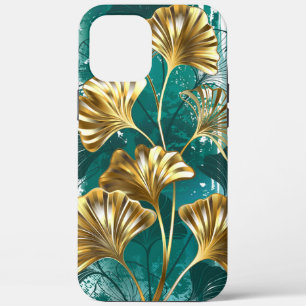 Branch with Golden Leaves Ginko Biloba iPhone 12 Pro Max Case