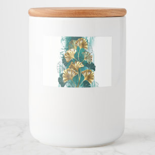 Branch with Golden Leaves Ginko Biloba Food Label