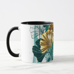 Branch with Golden Leaves Ginko Biloba Mug