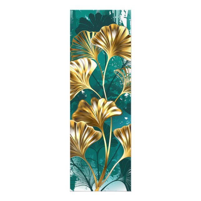 Branch with Golden Leaves Ginko Biloba Photo Print (Front)