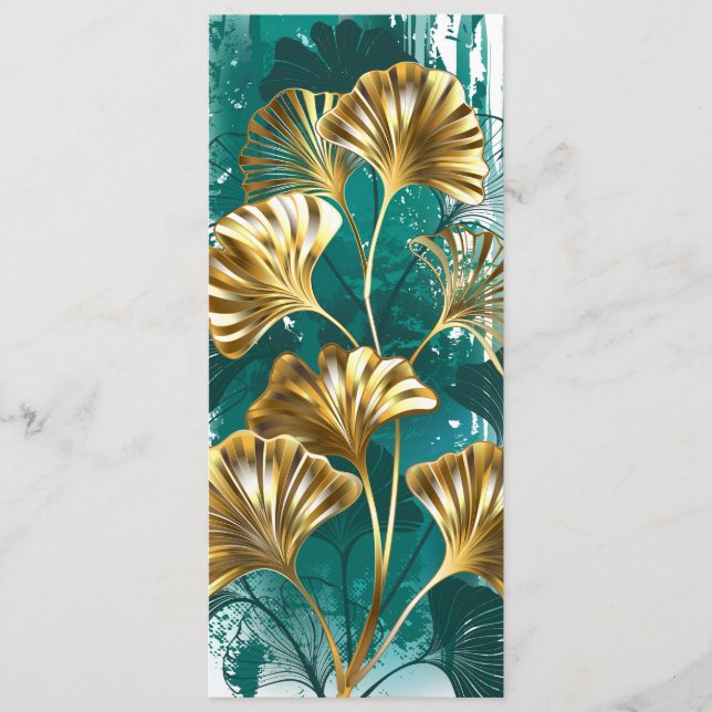 Branch with Golden Leaves Ginko Biloba Programme (Front)