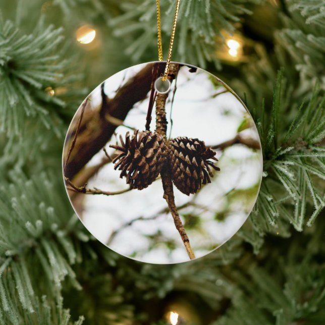 Branch with Pinecones   Ceramic Tree Decoration (Tree)