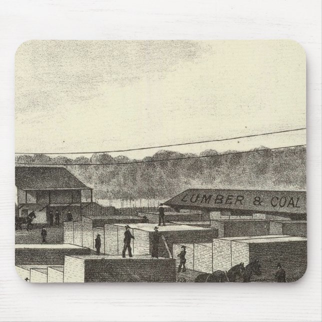 Branch yard, Princeton Lumber & Improvement Co Mouse Mat (Front)