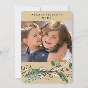 Branches and Berries Peace and Joy Holiday Card