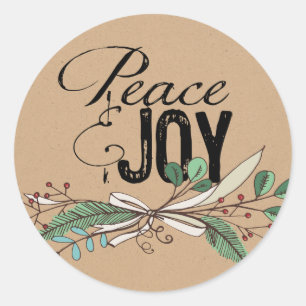 Branches and Berries Peace and Joy Sticker