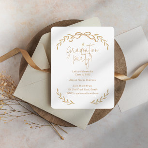 Branches and Bow Graduation Party Invitation