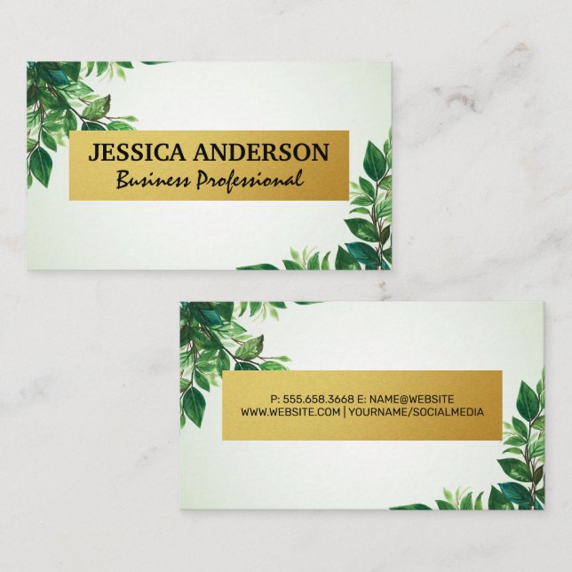 Branches and Leaves | Natural Business Card (Front/Back)