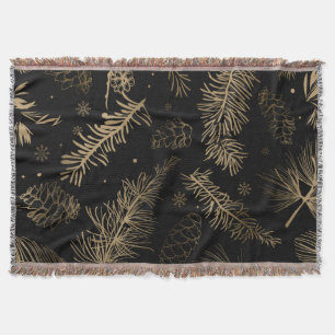 Branches and Pine 2 Throw Blanket