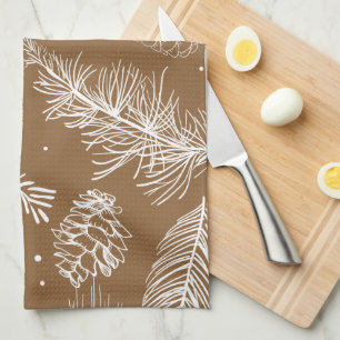 Branches and Pine 3 Tea Towel