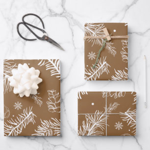 Branches and Pine 3 Wrapping Paper Sheet