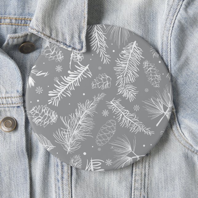 Branches and Pine 4 6 Cm Round Badge (In Situ)