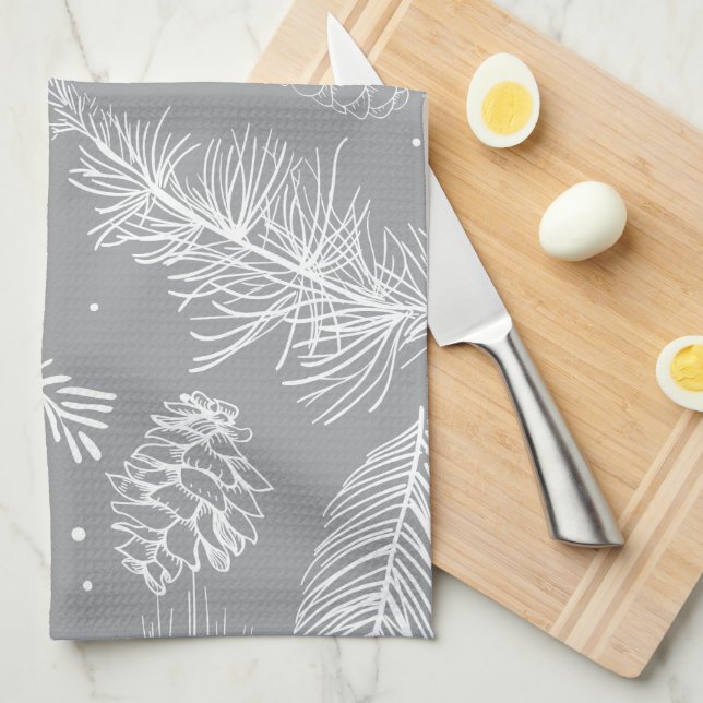 Branches and Pine 4 Tea Towel (Quarter Fold)