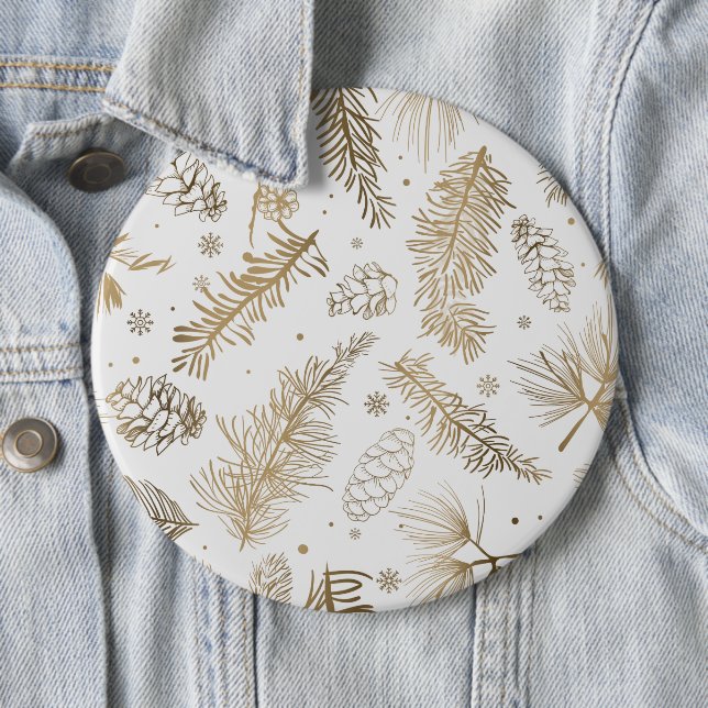 Branches and Pine 6 Cm Round Badge (In Situ)