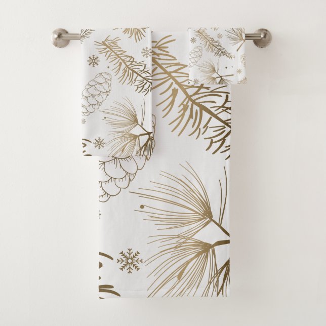 Branches and Pine Bath Towel Set (Insitu)
