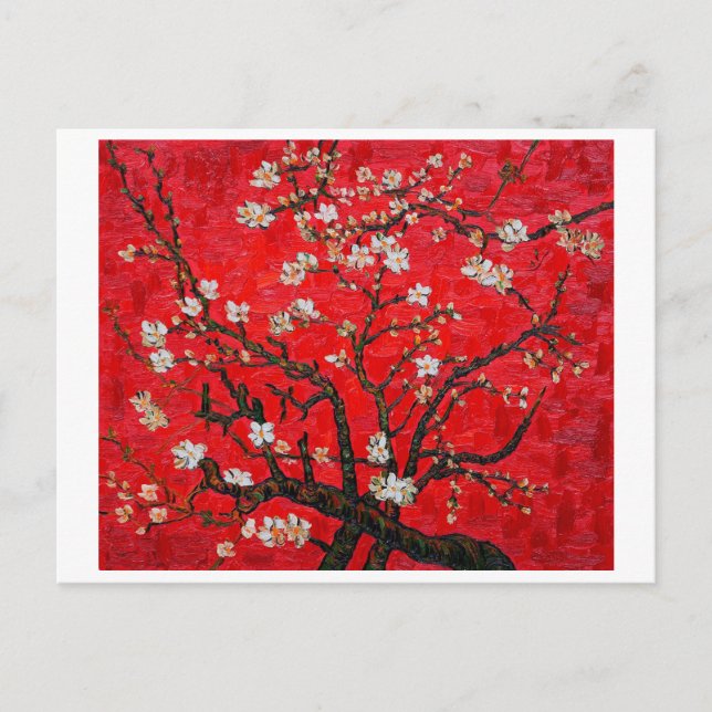 Branches of Almond Tree in Blossom, Van Gogh Postcard (Front)