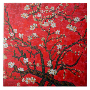 Branches of Almond Tree in Blossom, Van Gogh Tile