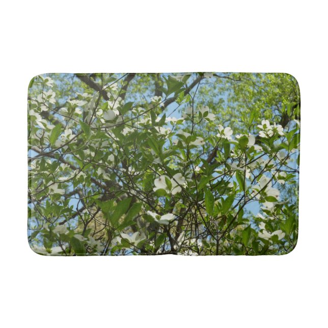 Branches of Dogwood Blossoms Spring Trees Bath Mat (Front)