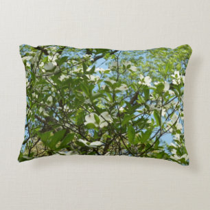 Branches of Dogwood Blossoms Spring Trees Decorative Cushion