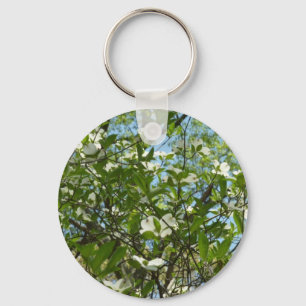 Branches of Dogwood Blossoms Spring Trees Key Ring