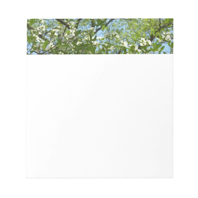 Branches of Dogwood Blossoms Spring Trees Notepad (Front)