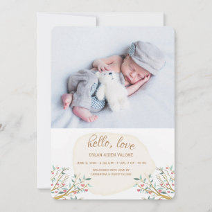 Branches of Love Photo Birth Announcement