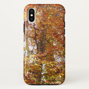 Branches of Orange Leaves Autumn Nature iPhone X Case