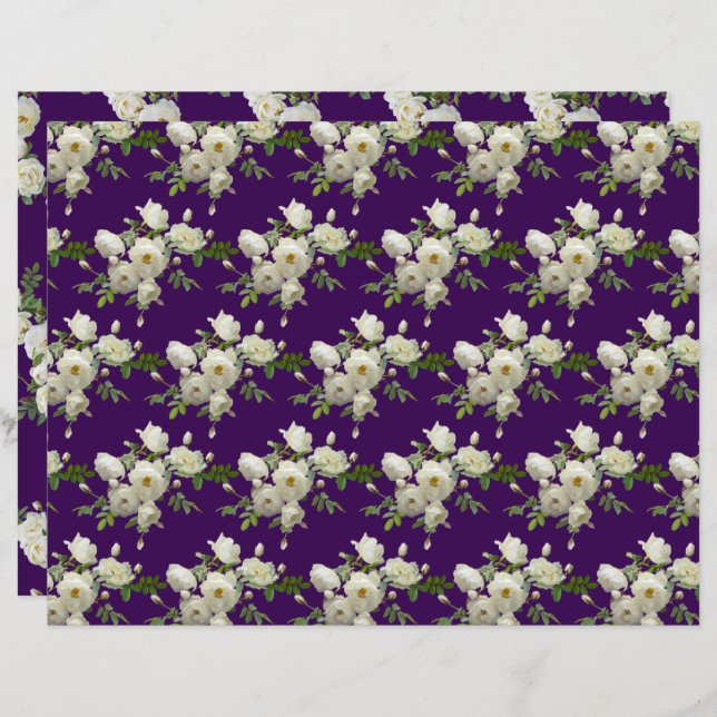 Branches of White Roses Pattern (Front/Back)