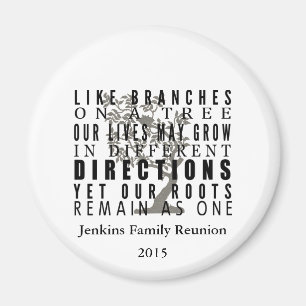 Branches on a Tree Family Reunion Quote Magnet