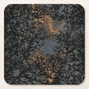 Branches square paper coaster