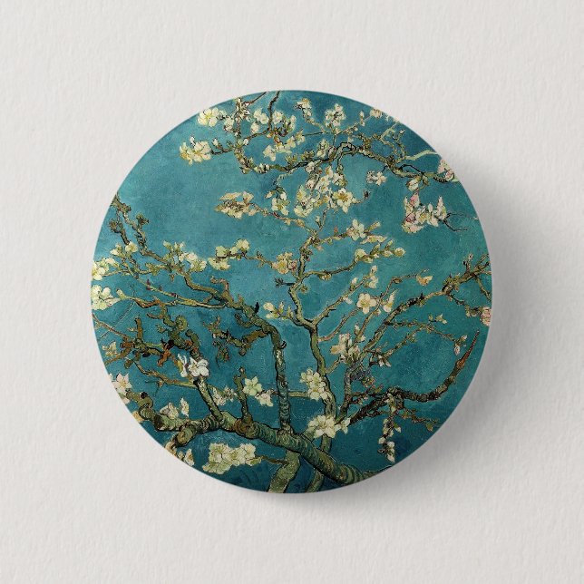 Branches with Almond Blossom by Vincent Van Gogh 6 Cm Round Badge (Front)