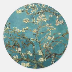 Branches with Almond Blossom by Vincent Van Gogh Classic Round Sticker