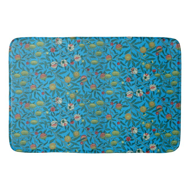 Branches with pomegranates by William Morris  Bath Mat (Front)