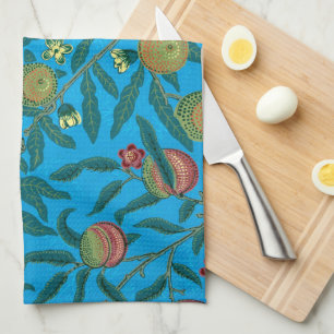 Branches with pomegranates by William Morris  Tea Towel