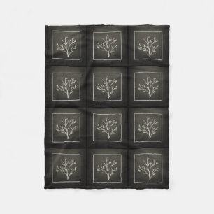Branching Tree Sapling Chalk Drawing Fleece Blanket