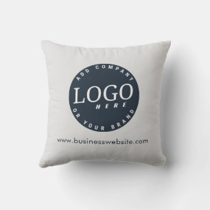 Brand and Business Logo with Company Website Cushion