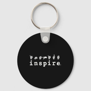 Brand Asl American Sign Language Deaf Awareness  Key Ring