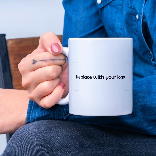 Brand colour business logo rectangular coffee mug (Creator Uploaded)