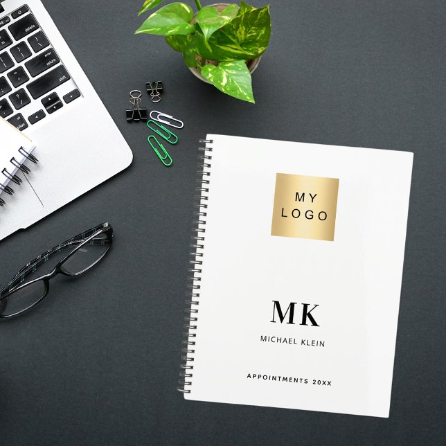 Brand colour monogram initials business 2027 planner (Creator Uploaded)