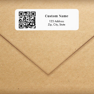 Brand colour QR code business return address