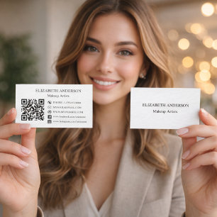 Brand colour Qr code socal media premium Business Card