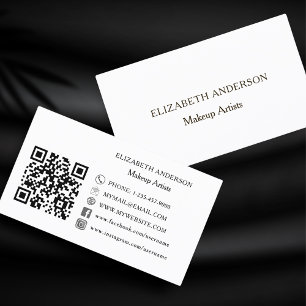 Brand colour Qr code socal media premium Business Card