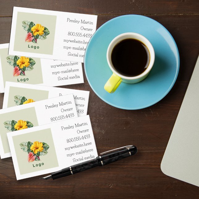 Brand Logo Text Template Business Cards (Creator Uploaded)