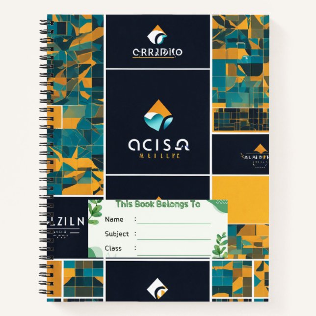 brand logo that shows a creative twist notebook (Front)
